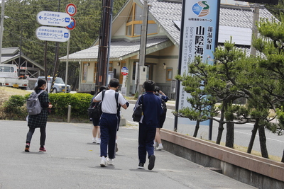 ～山陰海岸ジオパーク館から浜坂探訪に出発～