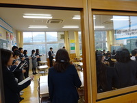 英語の研究授業　浜坂中学校１年　兵庫県各地から英語の先生に来ていただきました。