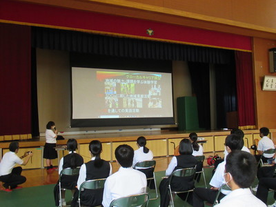 浜坂高校生徒との交流　(夢が丘中学校)