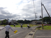 自転車で登校してきました。