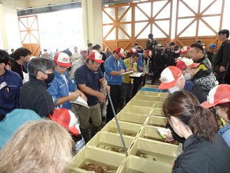 活気にあふれる市場内