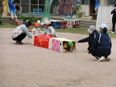 こいのぼり運動会の練習(大庭認定こども園)